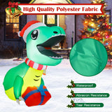 Tangkula 3.3 FT Christmas Inflatable Dinosaur Broke Out from Window