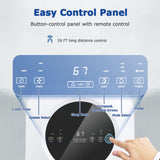 Portable Air Conditioner, 9000BTU 4-in-1 Multi-function Air Conditioner with 2 Wind Speeds, Remote Control, 24H Timer
