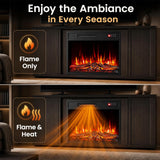 Tangkula 23 Inch Recessed Electric Fireplace with Remote