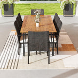 Tangkula 9 Pieces Outdoor Patio Dining Set