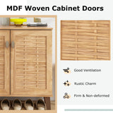 Tangkula Shoe Cabinet with 2 Doors