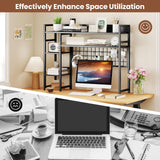 Tangkula Desktop Bookshelf for Computer Monitor Up to 32”