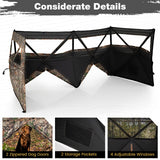 Tangkula 4-Panel Hunting Blind with Dog Door