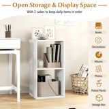 Tangkula 2-Cube Bookcase, 3-Tier Bookshelf with Open Compartments