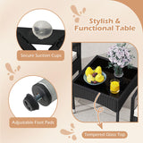 Tangkula 3-Piece Patio Furniture Set with Soft Cushions