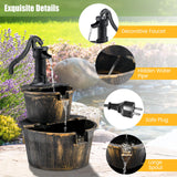 Tangkula 2-Tier Water Fountain Outdoor for Garden Patio Backyard, Plastic