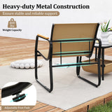 Tangkula 3 Pieces Patio Furniture Set with Breathable Mesh Fabric and Metal Frame