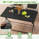 Tangkula 5-Piece Foldable Outdoor Dining Set for Backyard Garden Deck