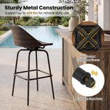Tangkula Patio Swivel Bar Stools Set of 2/4