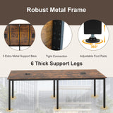 Tangkula 95" x 48" Rectangle Office Computer Desk with Heavy-Duty Metal Frame
