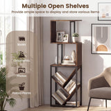 Tangkula 6-Tier Bookshelf Floor Standing S-Shaped Geometric Bookcase(1/2)