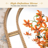 Tangkula 35" x 23" Gold Arched Wall Mirror (Arched)