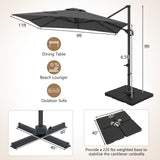 Tangkula 11 x 9 FT Patio Umbrella with Base Included