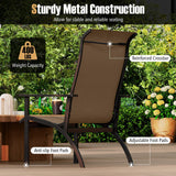 Tangkula Fabric Adirondack Chair with 400 lbs Weight Capacity