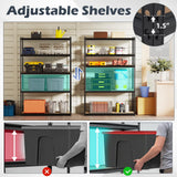 Tangkula 5-Tier Heavy Duty Garage Shelving Unit 2200 LBS Metal Storage Organizer Rack