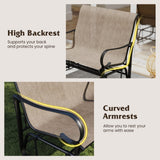 Tangkula 2-Person Outdoor Glider Bench with High Backrest