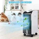 Tangkula Evaporative Air Cooler, 3-in-1 Air Cooling Fan with 2 Ice Crystal Boxes, 3-Mode