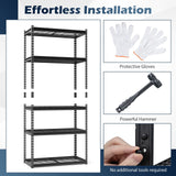 Tangkula 5-Tier Metal Storage Shelves(36"L x 18"W x 72"H)