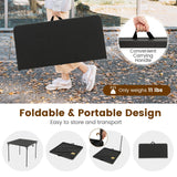 Tangkula 34" Folding Table, Portable Picnic Table with All-Weather HDPE Tabletop, Heavy-Duty Metal Frame