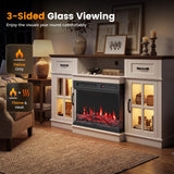 Tangkula 3-Sided Electric Fireplace with Remote | 750W/1500W ETL Certification