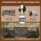 Tangkula 2-6 Person Hunting Blind with Camo Cover