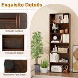 Tangkula 6-Tier Bookcase, 70” Tall Freestanding Bookshelf with 6 Open Shelves