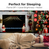 23-Inch Infrared Quartz Electric Fireplace Insert with Remote Control, 1500W - Tangkula