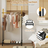Tangkula Heavy Duty Clothes Rack | Freestanding Clothing Rack with Double Hanging Rods