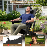 Tangkula Adirondack Chairs with Wood Texture for Garden (1/2/4)