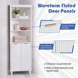 Tangkula Corner Bathroom Floor Cabinet
