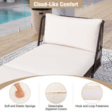 Tangkula 2-Seat Patio Rattan Daybed | Boho Wicker Lounge Sofa (1/2)