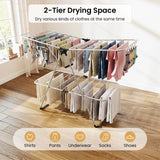 Tangkula Clothes Drying Rack Foldable for Indoor Outdoor