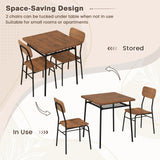 Tangkula Square Dining Table Set for 2