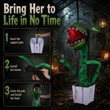 Tangkula Halloween Animated Standing Horror Piranha Plant Decoration