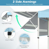 Tangkula 10x17 Ft Pop Up Canopy with Center Lock | Easy Setup Outdoor Canopy with 2 Adjustable Awnings