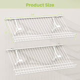 Tangkula 2 Pack Wall Mounted Shoe Rack with Heightened Edge & Strong Brackets