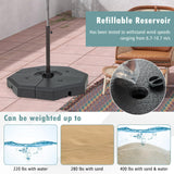 Tangkula 4PCS Patio Cantilever Offset Umbrella Base Weight Stand