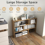 Tangkula 6 Cubes Bookcase, 2-Piece Separable Floor Standing Open Horizontal Bookshelf