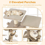 Tangkula Cat Tree for Indoor Cats 57 Inch Large Cat Tower