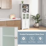 Tangkula Tall Bathroom Storage Cabinet, Freestanding Floor Cabinet