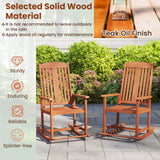 Tangkula Outdoor Patio Wood Rocking Chair