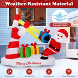 Tangkula 7 FT Christmas Inflatable Santa Outdoor Decoration