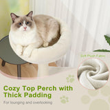 Tangkula 48 Inch Multi-Level Cat Tower with Large Condo