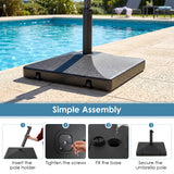 Tangkula 90 lbs Umbrella Base with Wheels