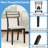 Tangkula Dining Table Set for 4 w/Faux Marble Tabletop