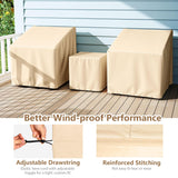 Tangkula Patio Furniture Covers 3 Piece Set