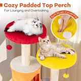 Tangkula 43 Inch Cute Cat Tower with Sisal Scratching Posts