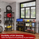 Tangkula 2 Pack Metal Storage Shelves Load 3600LBS, 71" H Heavy Duty Adjustable Garage Storage Utility Racks