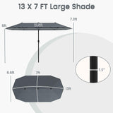 Tangkula 13 FT Large Patio Umbrella