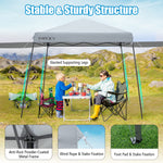10x10 ft Pop Up Canopy with Dual Awnings - Tangkula